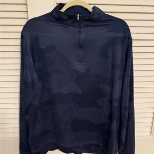 Peter Millar Dark Blue Quarter-Zip Pullover